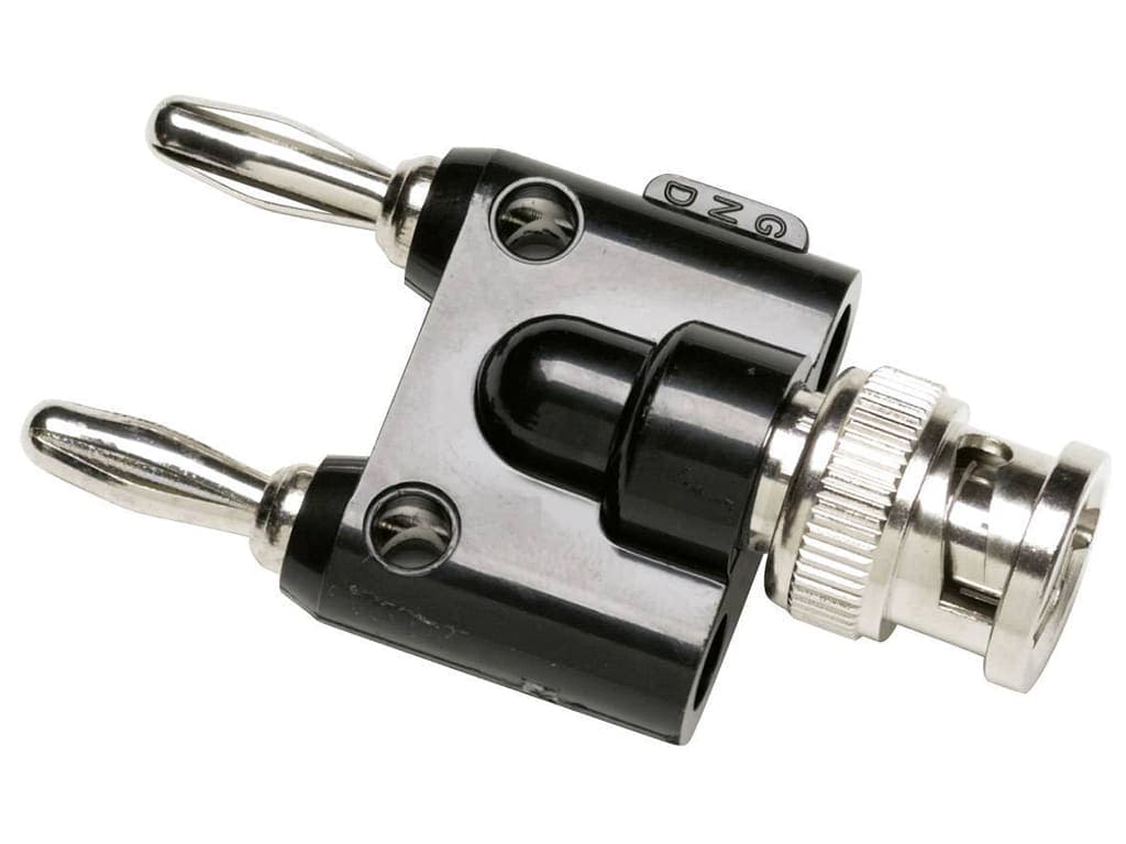 imagen principal de producto Adaptador BNC macho - banana de doble conexi¢n. BP881